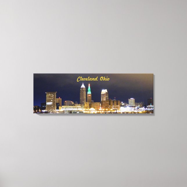Cleveland, Ohio Million Dollar View Wrapped Canvas Print (Front)