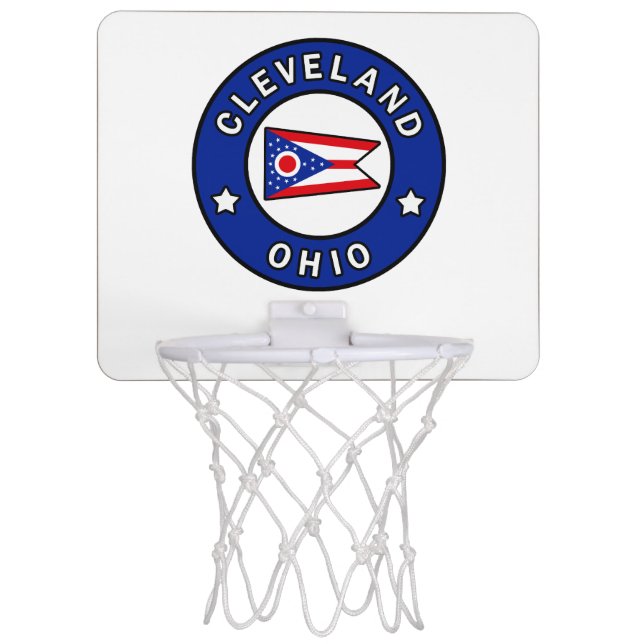 Cleveland Ohio Mini Basketball Hoop (Front)
