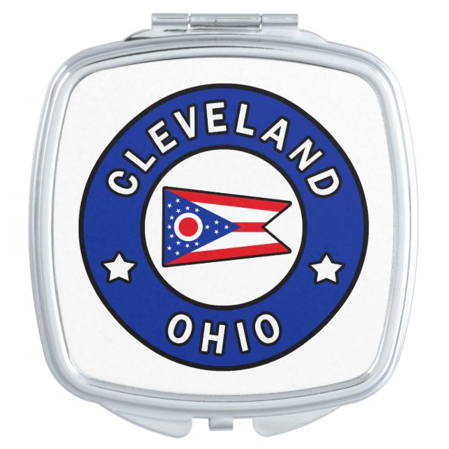 Cleveland Ohio Mirror For Makeup (Front)