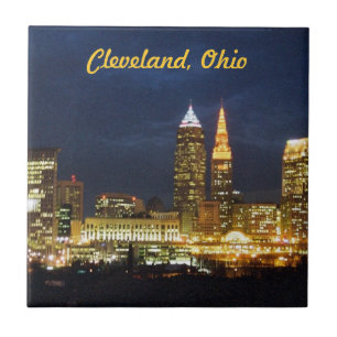 Cleveland, Ohio Nights Lights Tile
