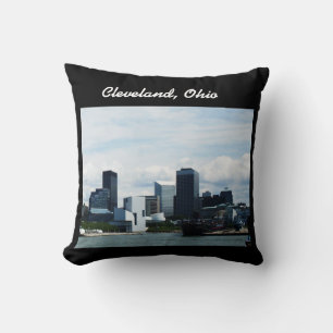 CLEVELAND OHIO ON LAKE ERIE THROW PILLOW