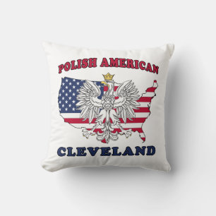 Cleveland Ohio Polish Eagle Throw Pillow