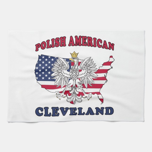 Cleveland Ohio Polish Kitchen Towel (Horizontal)
