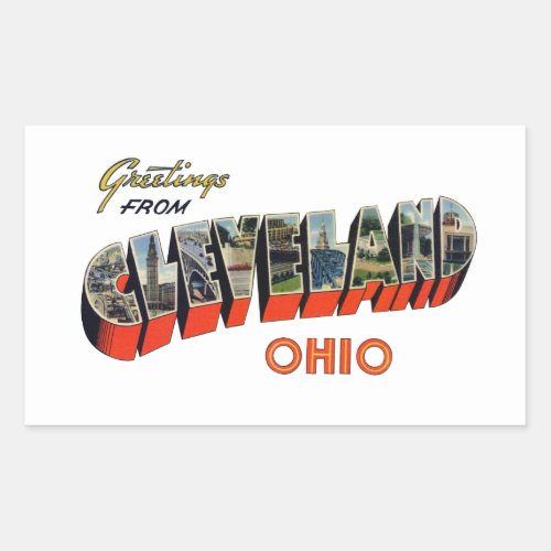 Cleveland Ohio Rectangular Sticker