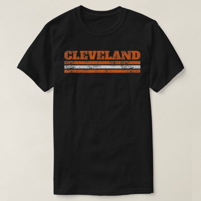 Cleveland Ohio Retro Vintage Weathered Throwback  T-Shirt (Design Front)