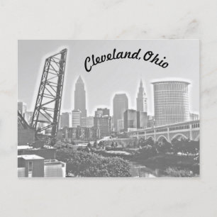 Cleveland, Ohio Riverview Curve BW Postcard