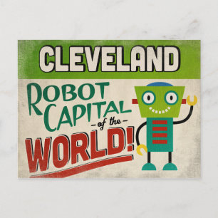 Cleveland Ohio Robot - Funny Vintage Postcard