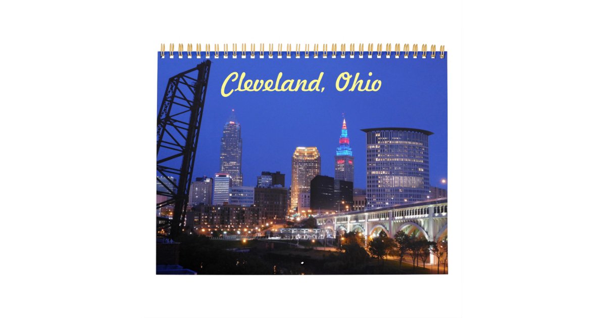 Cleveland Ohio Skyline Calendar