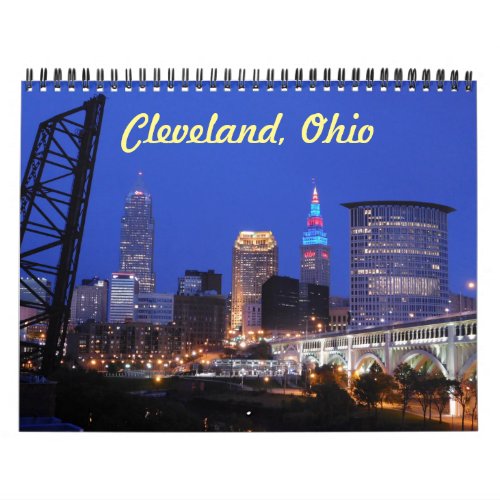 Cleveland Ohio Skyline Calendar