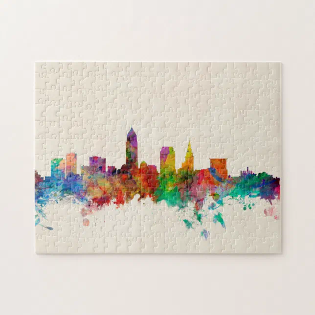 Cleveland Ohio Skyline Cityscape Jigsaw Puzzle Zazzle