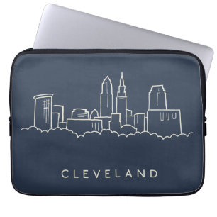 Cleveland Ohio Skyline Laptop Sleeve