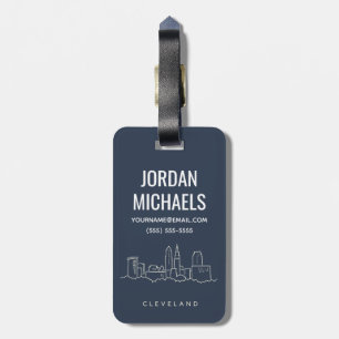 Cleveland Ohio Skyline Luggage Tag