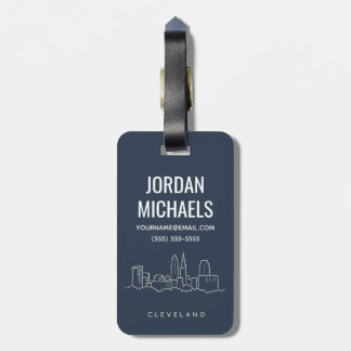 Cleveland Ohio Skyline Luggage Tag