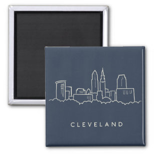 Cleveland Ohio Skyline Magnet