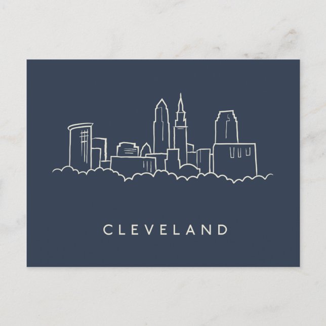 Cleveland Ohio Skyline Postcard (Front)