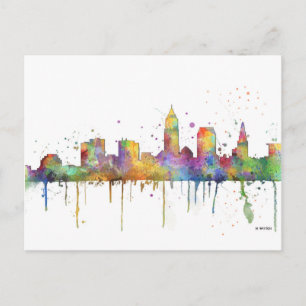 CLEVELAND, OHIO SKYLINE POSTCARD