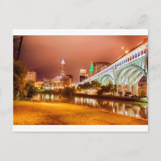 cleveland ohio skyline postcard