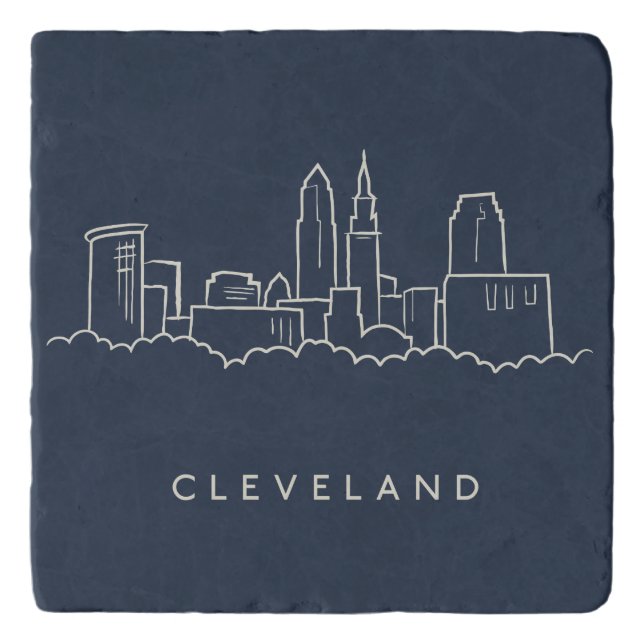 Cleveland Ohio Skyline Trivet (Front)