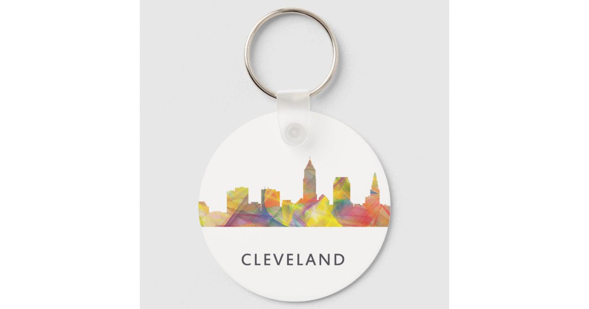 WeBleedOhio Keychain - Cleveland Themed Key Rings Skyline