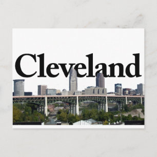 Cleveland Ohio Skyline with Cleveland in the Sky Postcard
