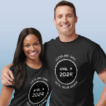 Cleveland Ohio Total Solar Eclipse 2024 T-Shirt<br><div class="desc">Celebrate the Total Solar Eclipse on April 8th,  2024 in Cleveland,  Ohio.  Change the text to customize.</div>