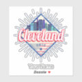 Cleveland Ohio United States Skyline Vintage USA Sticker | Zazzle