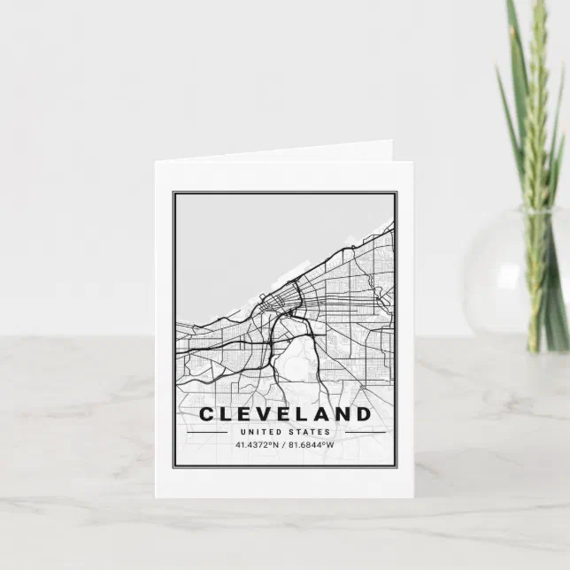 Cleveland Ohio USA Travel City Map Card | Zazzle