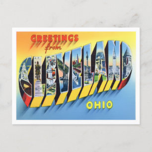 Cleveland, Ohio Vintage Big Letters Postcard