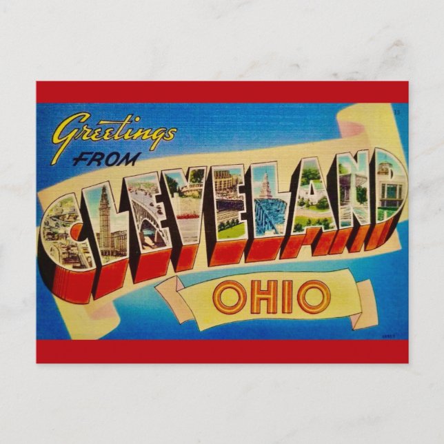 Cleveland Ohio Vintage Postcard (Front)
