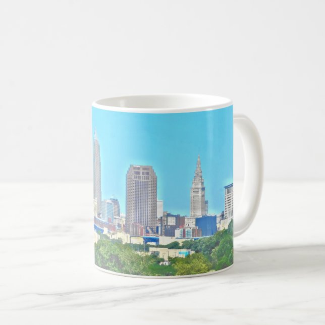 Cleveland, Ohio Wraparound Skyline Mug (Front Right)