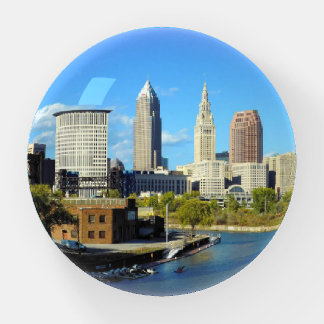 Cleveland River Skyline Paperweight