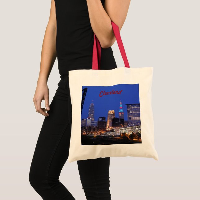 Cleveland Riverview Night Tote Bag (Front (Product))