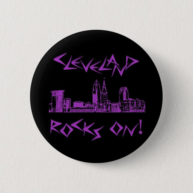 Cleveland Rocks! Pinback Button (Front)