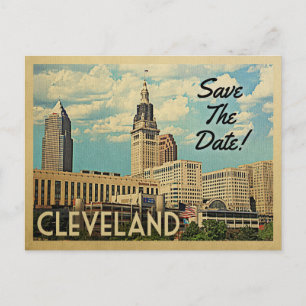 Cleveland Save The Date Ohio Announcement Postcard