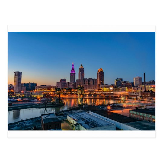 Cleveland Skyline at Sunset Postcard | Zazzle.com