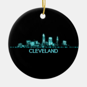 Cleveland Skyline Ceramic Ornament