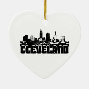 Cleveland Skyline Ceramic Ornament