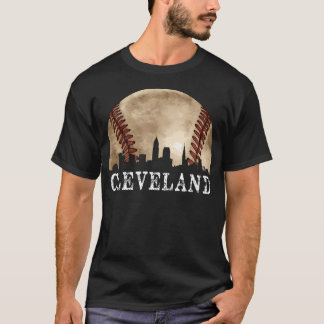 Cleveland Skyline City Vintage Baseball Lover T-Shirt
