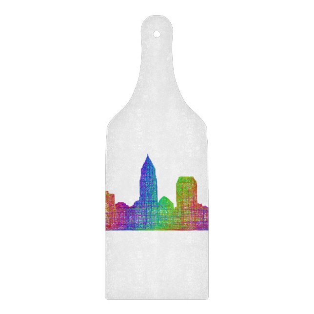 Cleveland skyline cutting board (Front)
