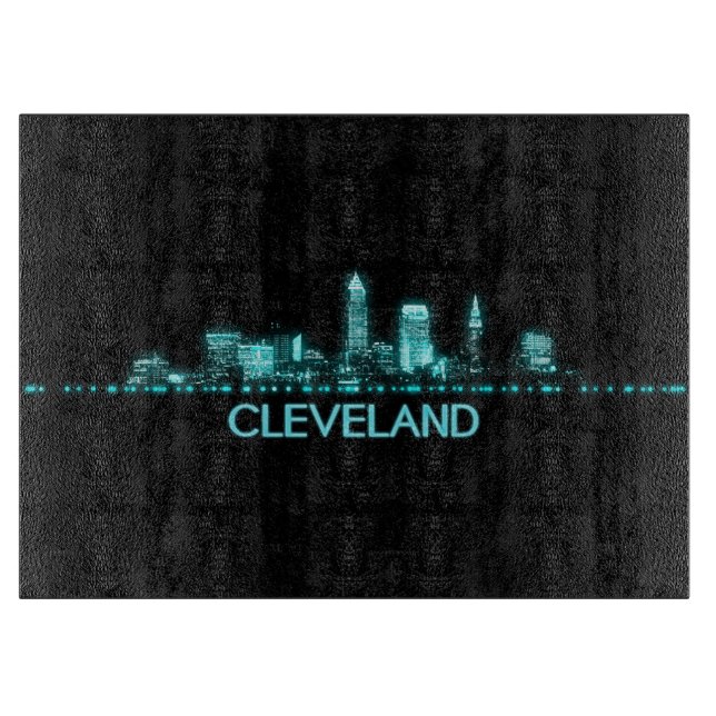 Cleveland Skyline Cutting Board (Front)