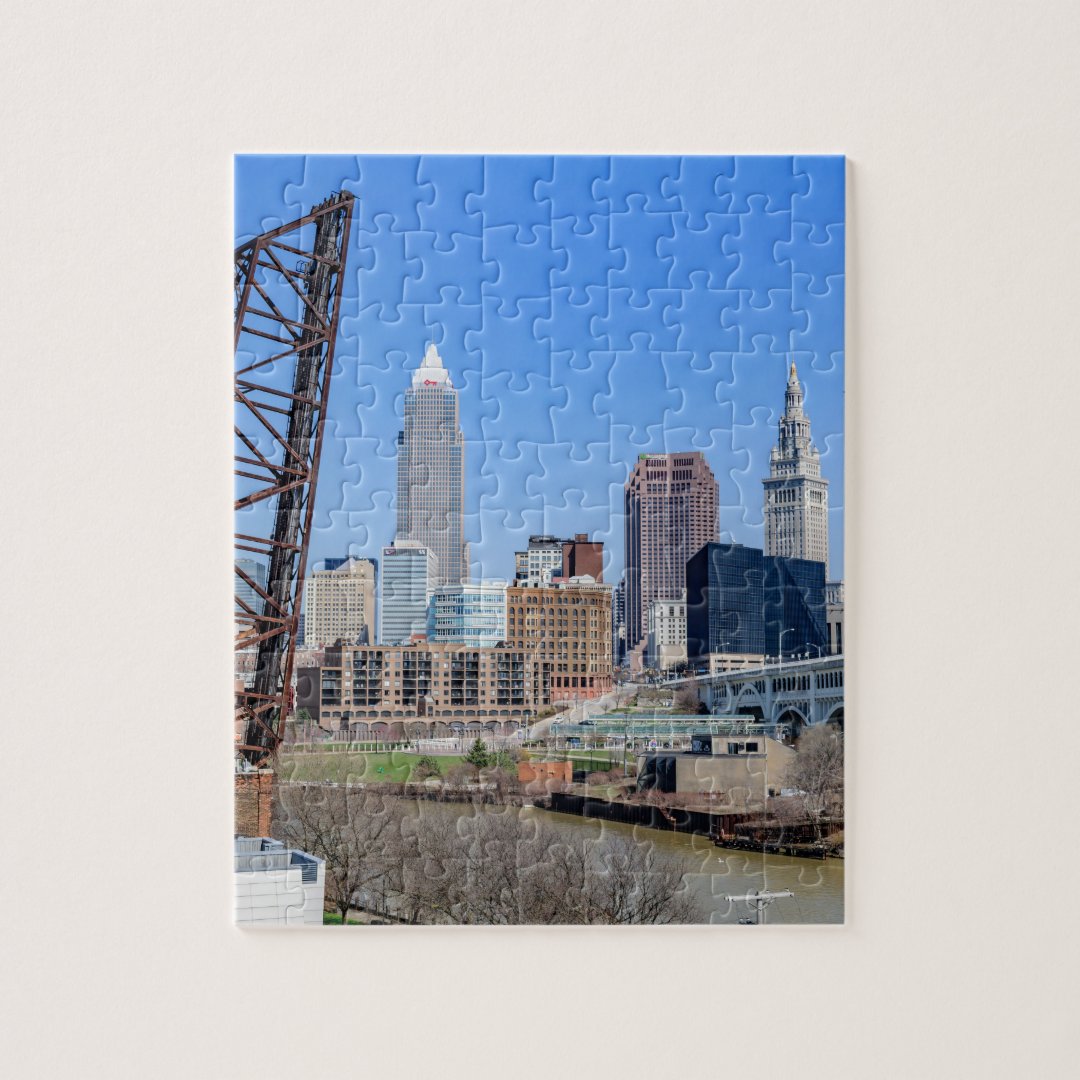 Cleveland Skyline Jigsaw Puzzle Zazzle