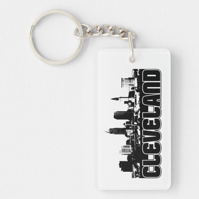 Cleveland Skyline Keychain (Front)
