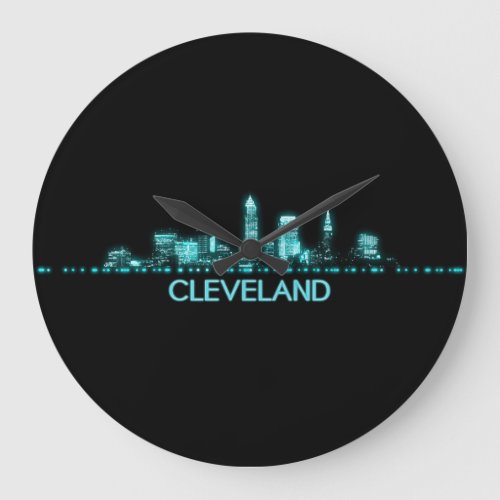Cleveland Skyline Large Clock