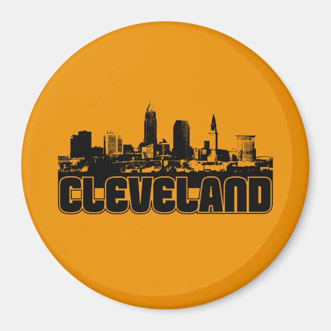 Cleveland Skyline Magnet (Front)