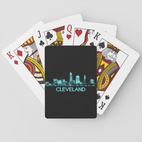 Cleveland Skyline Poker Cards
