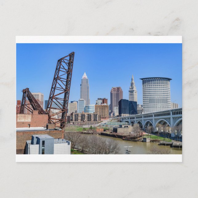 Cleveland Skyline Postcard (Front)