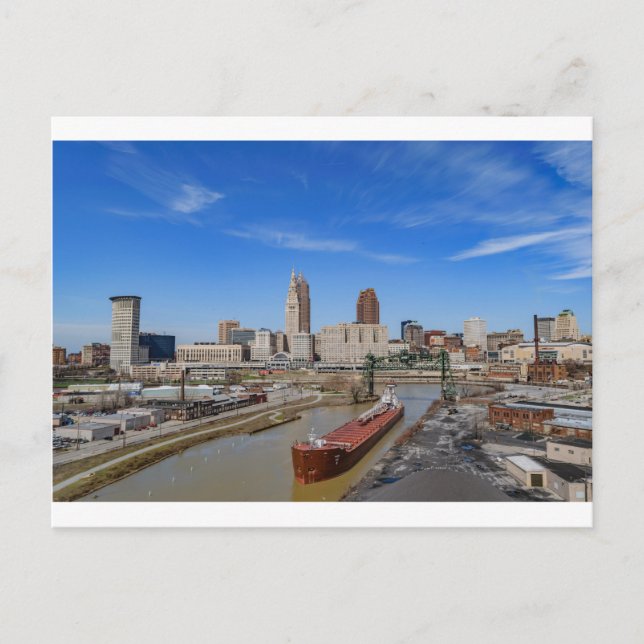 Cleveland Skyline Postcard (Front)