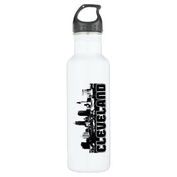 Cleveland Skyline Stainless Steel Water Bottle by TurnRight at Zazzle