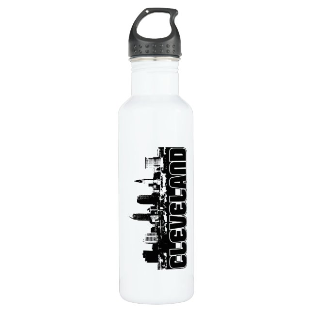 Cleveland Skyline Stainless Steel Water Bottle (Front)
