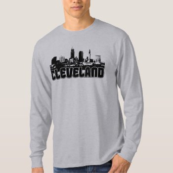 Cleveland Skyline T-shirt by TurnRight at Zazzle